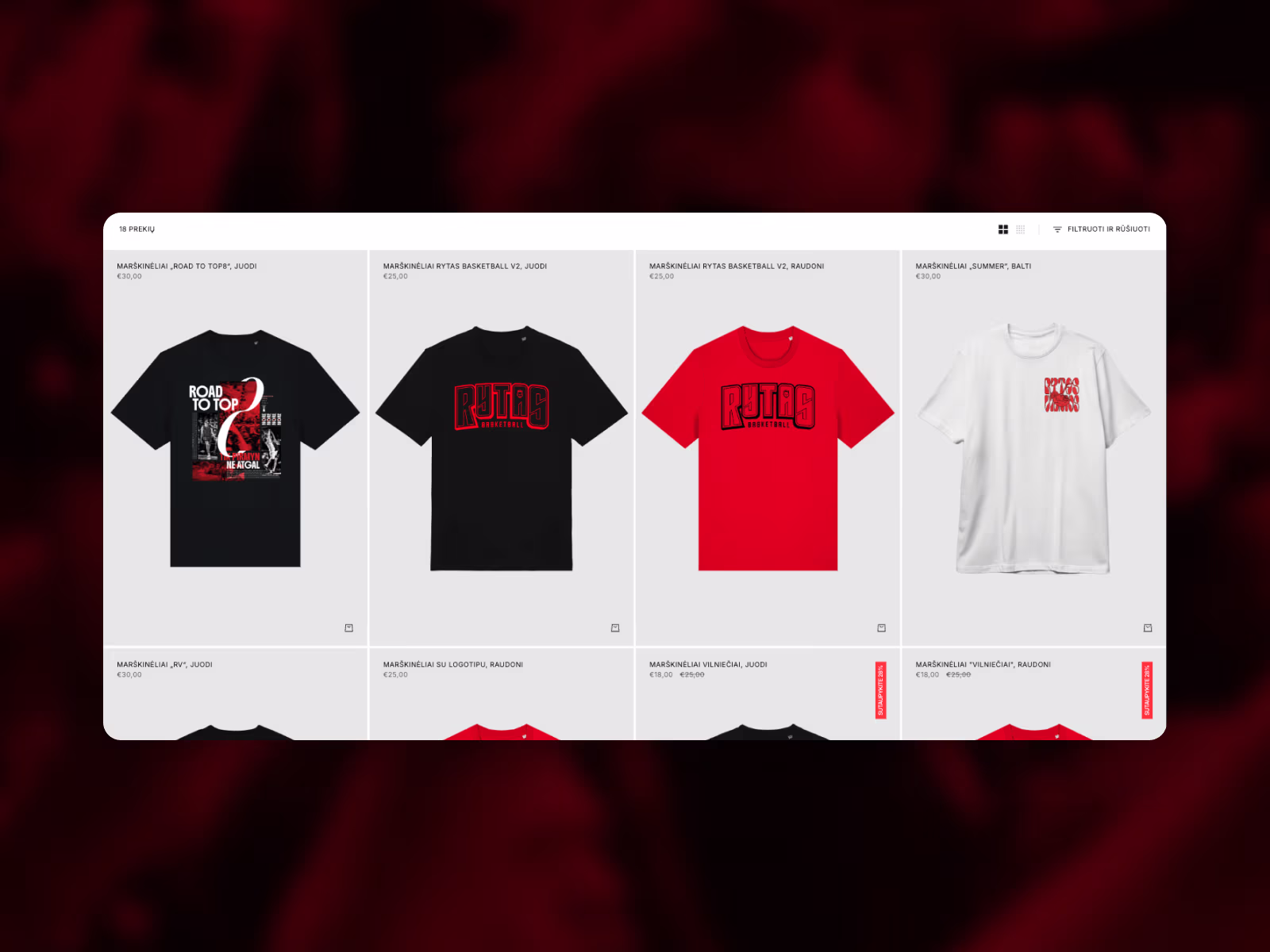 Vilniaus „RYTAS" Shop プロジェクトのスクリーンショット 4